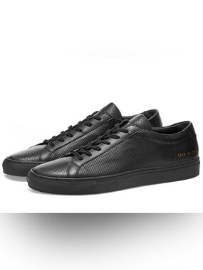 Common Projects Original Achilles Low Perforated 2249 black trainers Italy